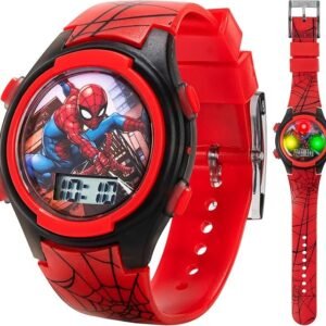 Spider-Man Kids Watches – Digital Display, Interactive Features, Adjustable Strap, Vibrant Spider-Man Graphics