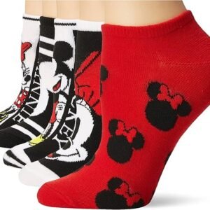 Disney Women's Mickey Mouse 5 Pack No Show Socks