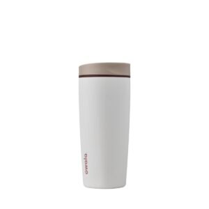 Owala SmoothSip Slider Insulated Stainless Steel Water Bottle, 24oz – White/Grey
