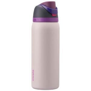 Owala FreeSip Insulated Stainless Steel Water Bottle with Straw, 24oz – Very, Very Dark (Black)